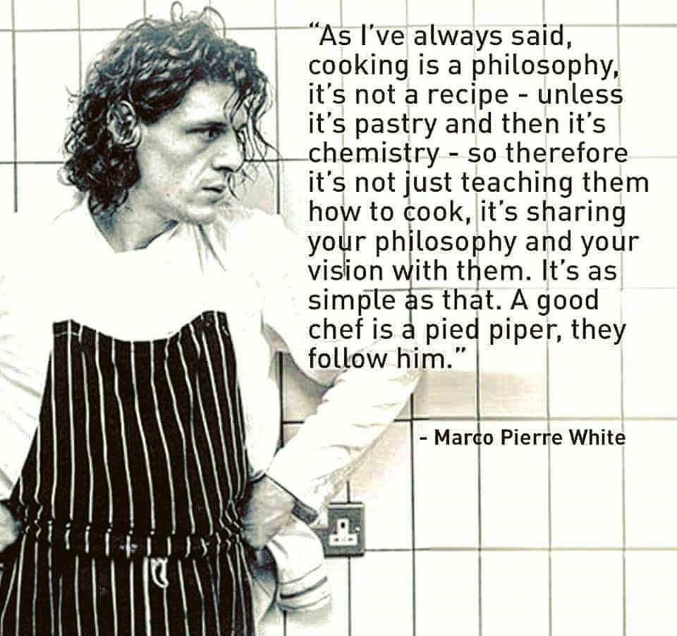 missabbiehart's tweet photo. Top vision and chef vibes - become a pied piper! But on the journey work hard and with passion #marcopierrewhite #badasschefs https://t.co/RgYn3vvPAL
