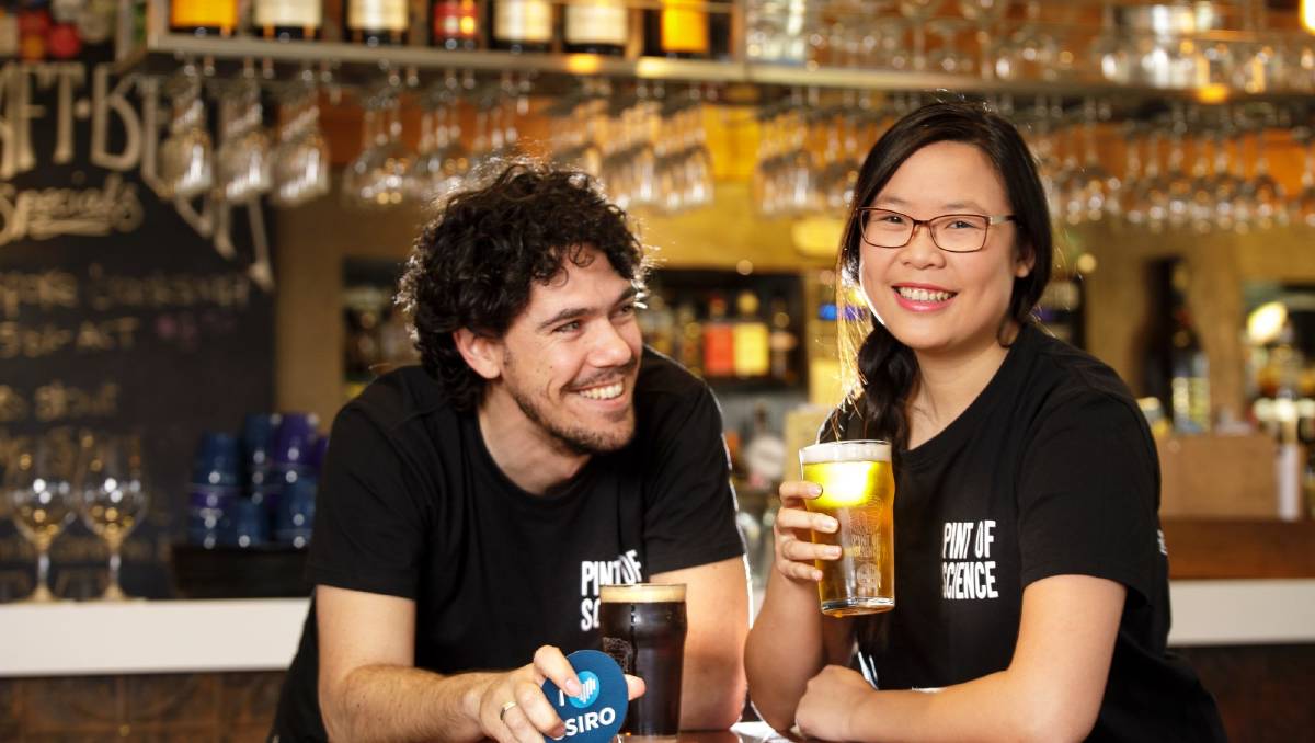 pintofscienceAU's tweet photo. As #scienceweek draws to a close, the directors are reflecting on how #STEMgotmehere. They have been in labcoats, gaiters, ran away with the #sciencecircus and outside @pintofscienceau work within #scicomm at @Science_Academy & @questacon. @aus_scienceweek #thisismylab https://t.co/23LBQt1v1B