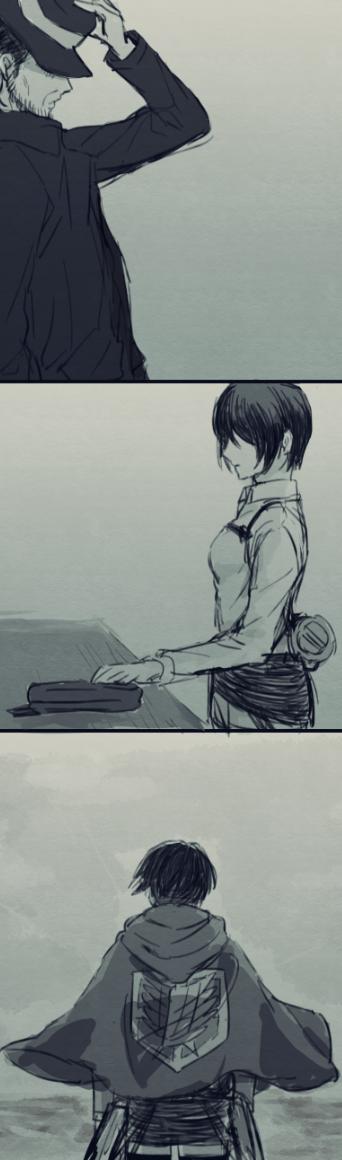 アッカーマンらくがき。主従愛しいゆえに現状つらすぎるから幸せになってほしい・・・ 