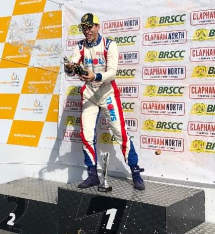 How happy does Double Winner, <a href="/oldfield_msport/">Oldfield Motorsport</a> driver Davide Meloni, look on the <a href="/angleseycircuit/">Anglesey Circuit</a> podium? Great meeting organised by @BRSCCNW
