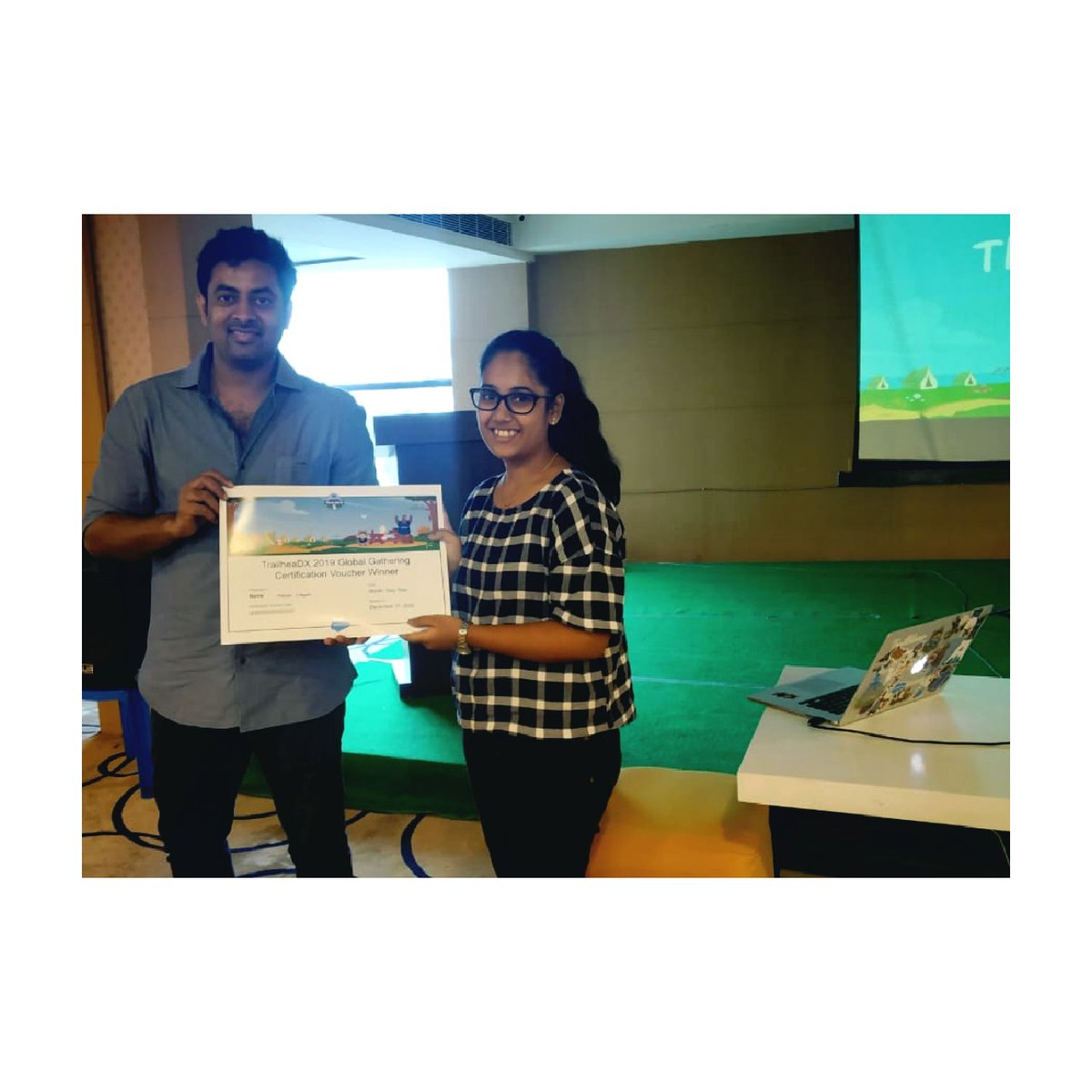 Mayuha chaganti (@mayuhachaganti) on Twitter photo Certificate voucher by @shashforce to me at <a href="/vskpsfdg/">Visakhapatnam, IN Developers Group</a>
<a href="/satyagoluguri/">Satya Reddy</a> <a href="/sfdcRam/">Ramseshu P</a> <a href="/RoshanKotla/">Roshan Kotla</a> <a href="/Chanakya95/">Chanakya</a> <a href="/MVGRCEA/">MVGR</a> <a href="/NageshVadaparti/">Dr. Nagesh Vadaparthi, Ph.D.</a> <a href="/sfdcMIET/">Salesforce Student Group: MIET</a> <a href="/trailhead/">Trailhead</a> <a href="/Dreamforce/">Dreamforce</a> <a href="/kavindrapatel/">kavindrapatel</a> <a href="/SalesforceDevs/">Salesforce Developers</a> <a href="/TheWelkinSuite/">The Welkin Suite ☁️</a> <a href="/danieljpeter/">Daniel Peter</a> <a href="/amandabauman/">Amanda Bauman</a> <a href="/ericakuhl/">Erica Kuhl</a>
#tdx19gg #sfdcvskp #bestofsfdg Certificate voucher by @shashforce to me at <a href="/vskpsfdg/">Visakhapatnam, IN Developers Group</a>
<a href="/satyagoluguri/">Satya Reddy</a> <a href="/sfdcRam/">Ramseshu P</a> <a href="/RoshanKotla/">Roshan Kotla</a> <a href="/Chanakya95/">Chanakya</a> <a href="/MVGRCEA/">MVGR</a> <a href="/NageshVadaparti/">Dr. Nagesh Vadaparthi, Ph.D.</a> <a href="/sfdcMIET/">Salesforce Student Group: MIET</a> <a href="/trailhead/">Trailhead</a> <a href="/Dreamforce/">Dreamforce</a> <a href="/kavindrapatel/">kavindrapatel</a> <a href="/SalesforceDevs/">Salesforce Developers</a> <a href="/TheWelkinSuite/">The Welkin Suite ☁️</a> <a href="/danieljpeter/">Daniel Peter</a> <a href="/amandabauman/">Amanda Bauman</a> <a href="/ericakuhl/">Erica Kuhl</a>
#tdx19gg #sfdcvskp #bestofsfdg