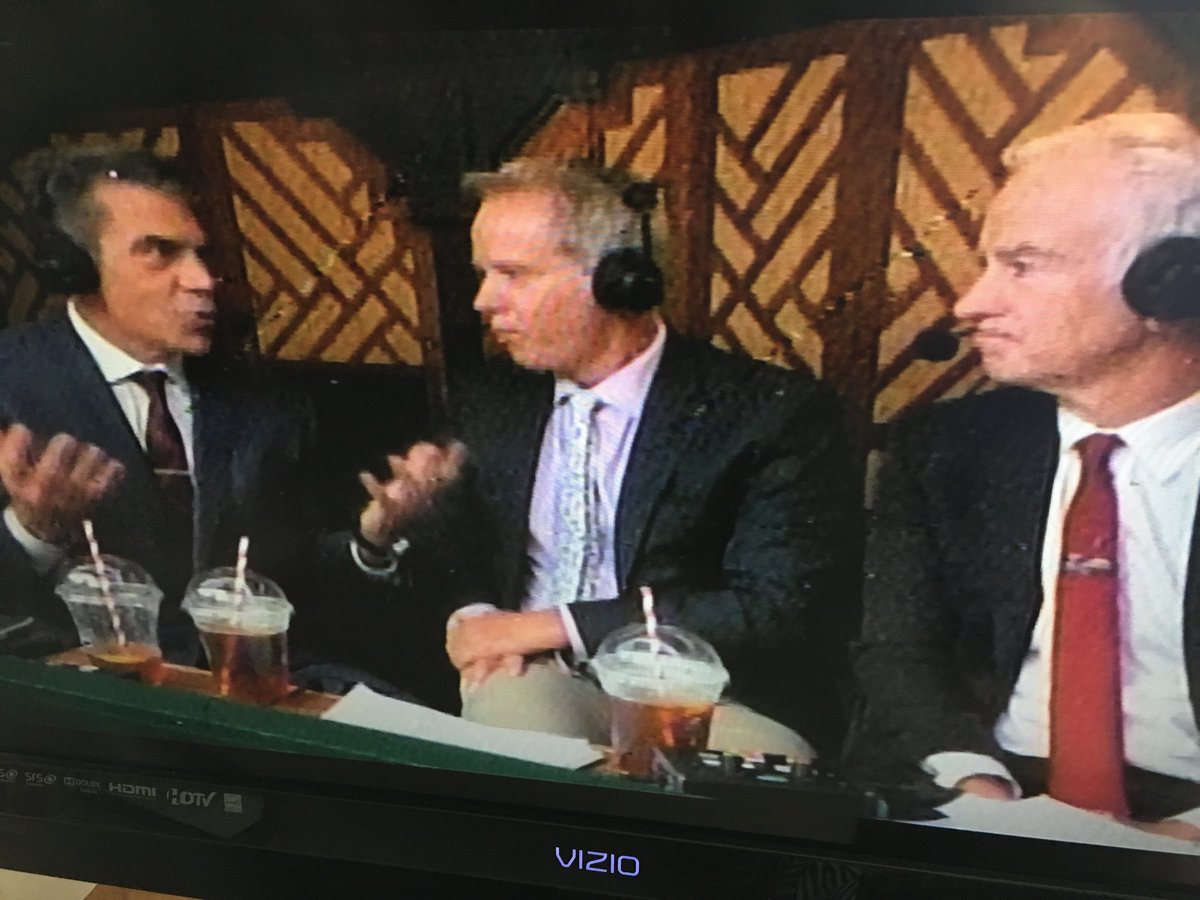 TennisPublisher's tweet image. I’m curious to hear from ESPN’s ⁦@cbfowler⁩, who was not shy at expressing his disdain for Pimms during Wimbledon, if he actually acquired the taste as this photo would potentially showcase from after the men’s final #almostempty