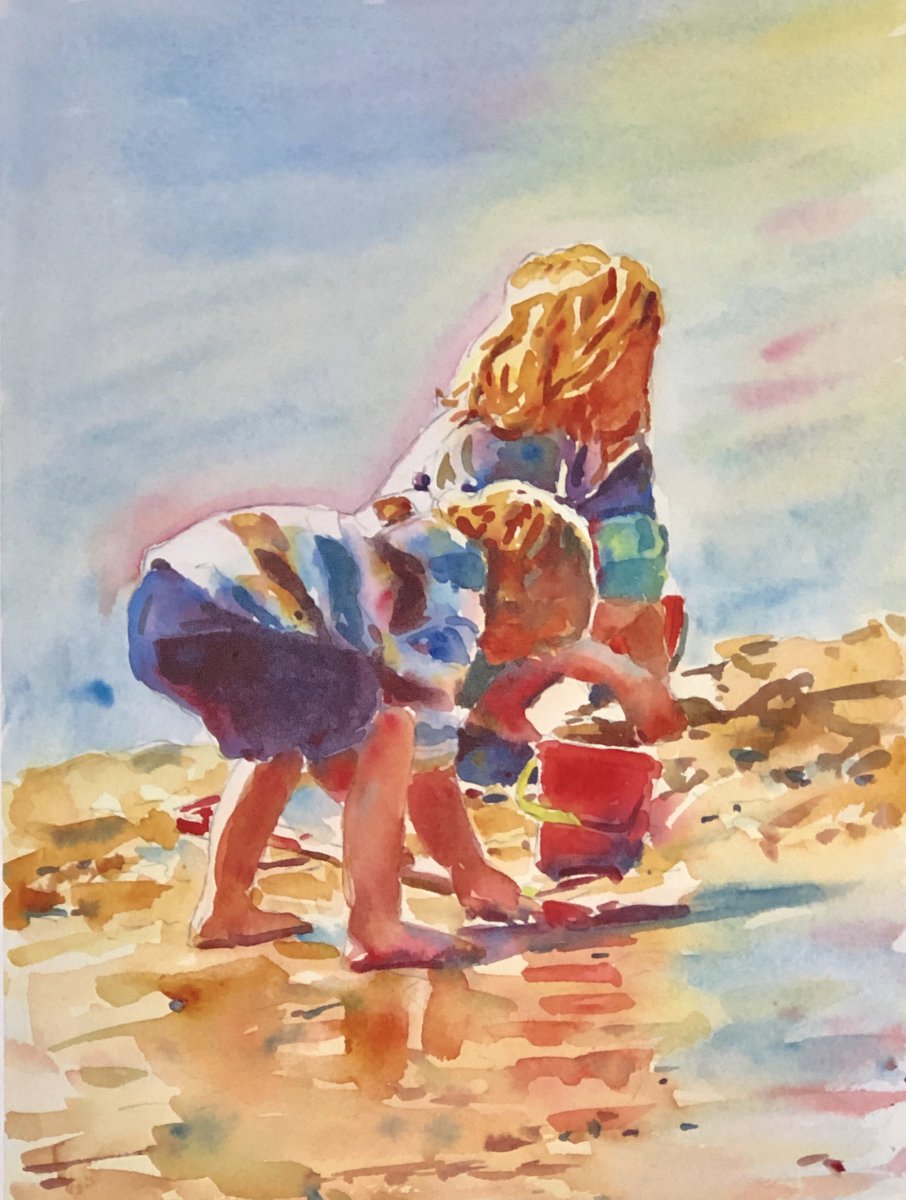 GbWatercolour's tweet photo. My new Watercolour World tutorial is live and ready for you to try. This week we're at the Seaside, painting a a bucket and spade. Join in now and soak up the sun and excitement of childhood favourite. https://t.co/wecYTKtHiS https://t.co/wTDrwchGgp