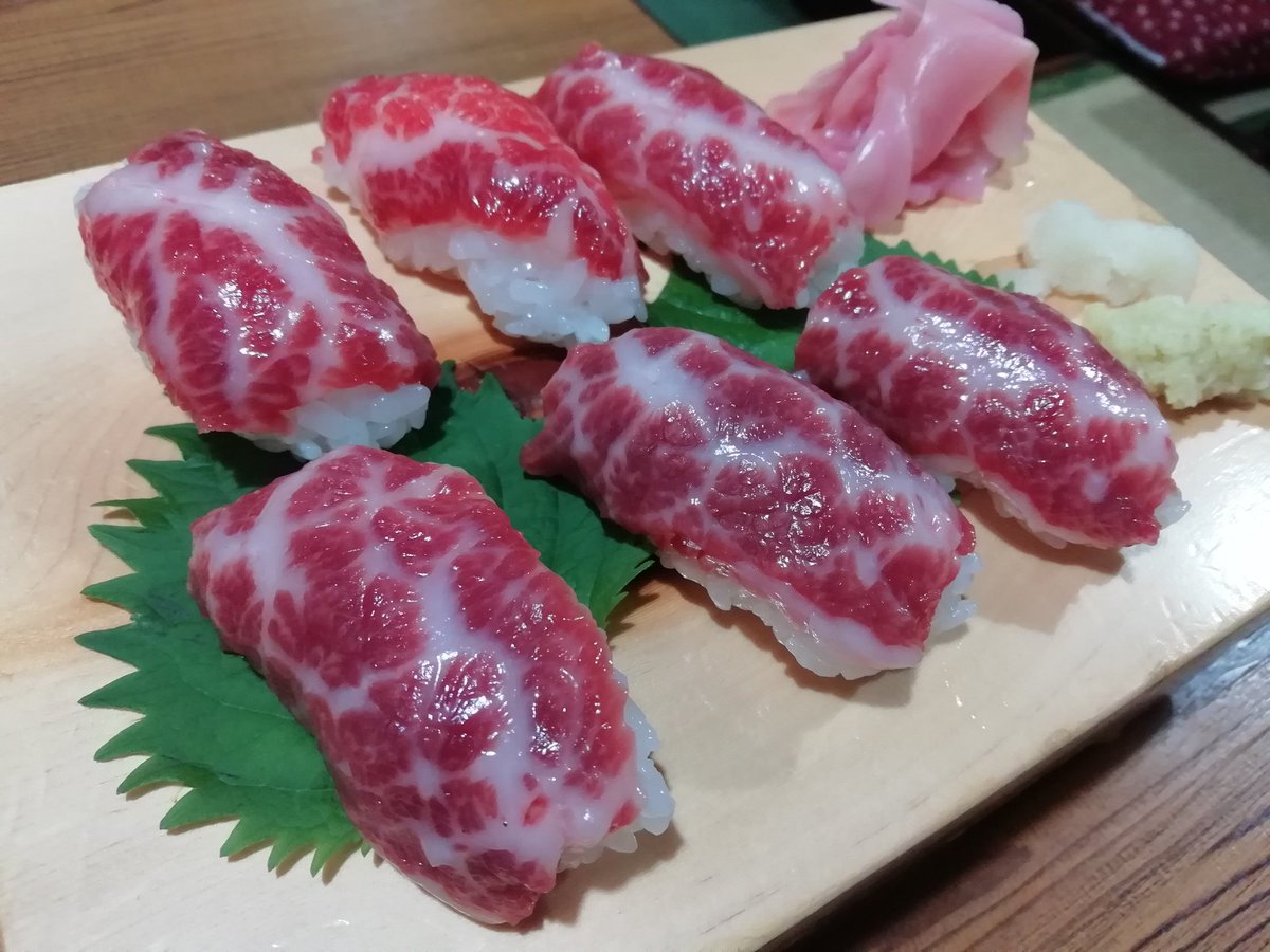 ট ইট র ごとべっぷ 別府で馬肉料理 大阿蘇 熊本で食える馬肉料理が食べれます 寿司と刺身 最高です 少しだけ高いかなー でも熊本 まで行く事を考えたら安い Fwf 別府 別府グルメ