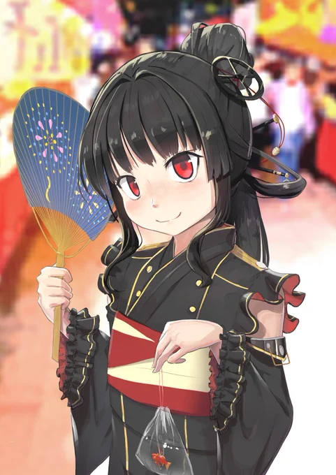 夏ですね。ということでハチロクちゃん(浴衣アレンジ)です! 