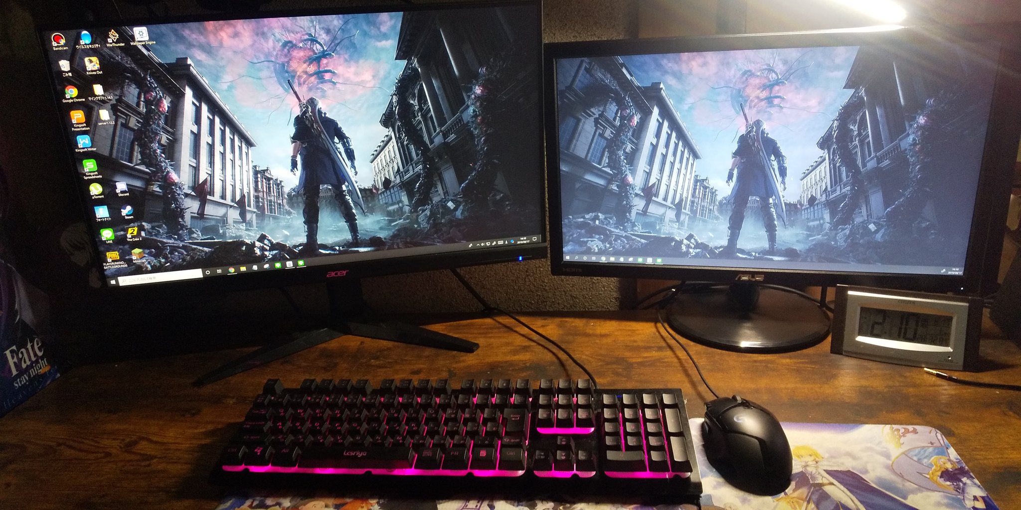 イグアナ先生 Twitter ನಲ ಲ とりあいず今日デュアルモニターにしたけど やっぱモニターアームは欲しいね お前らのpcデスク周り晒していけ T Co Dnm8fszjbk Twitter