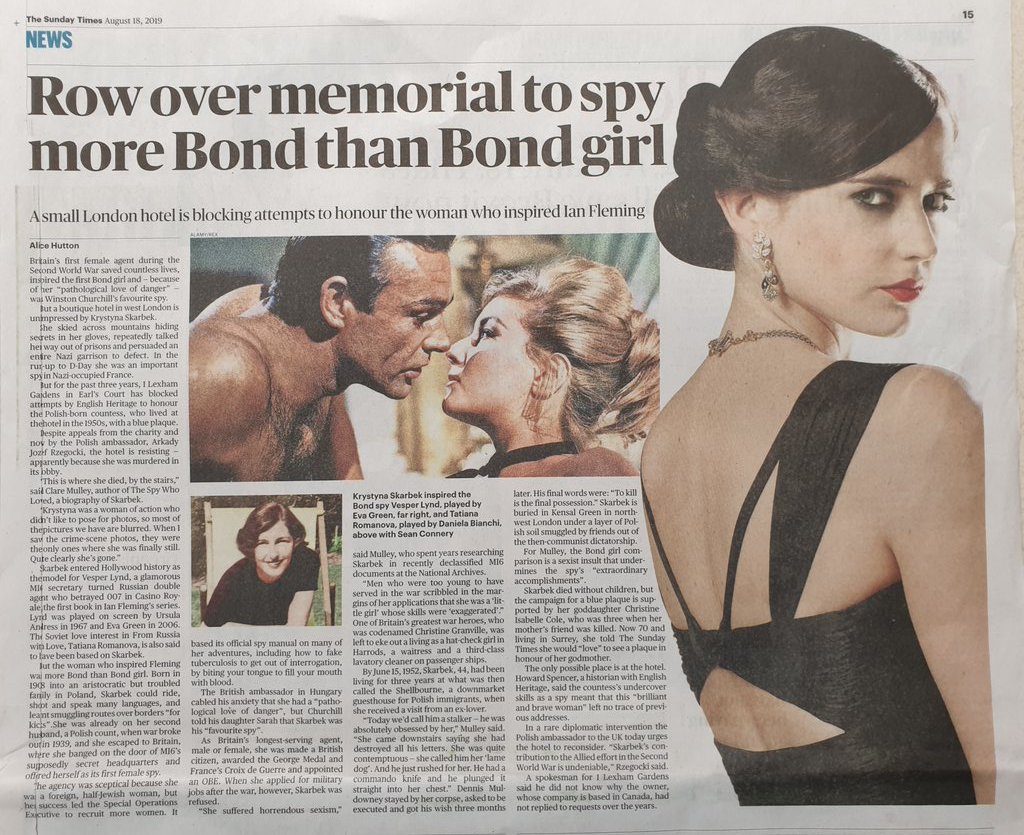 #TheSundayTimes article about #Churchill favourite  #WW2 spy #KrystynaSkarbek aka  #ChristineGranville - readable version
 thetimes.co.uk/article/row-ov…