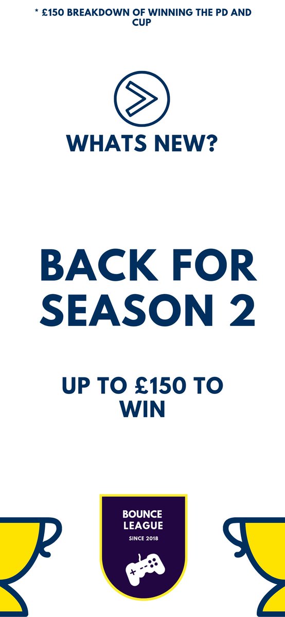 BounceLeague's tweet photo. Back and running for our Second Season, join today at https://t.co/PLQgWsnvEb https://t.co/nc2eoL0tAA