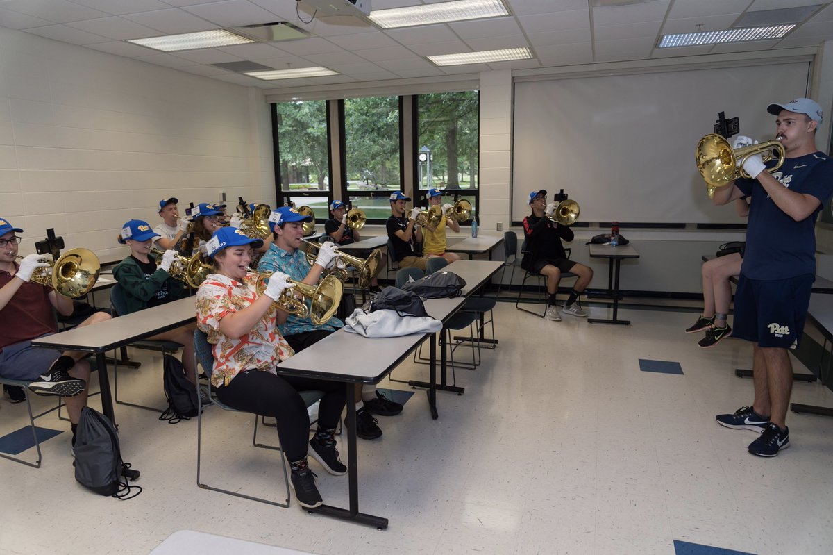 pittbandphoto's tweet photo. Shots from @PittBand sectional practice.   Was happy to have my OSHA-grade hearing protection. https://t.co/iiMy3OBbHX