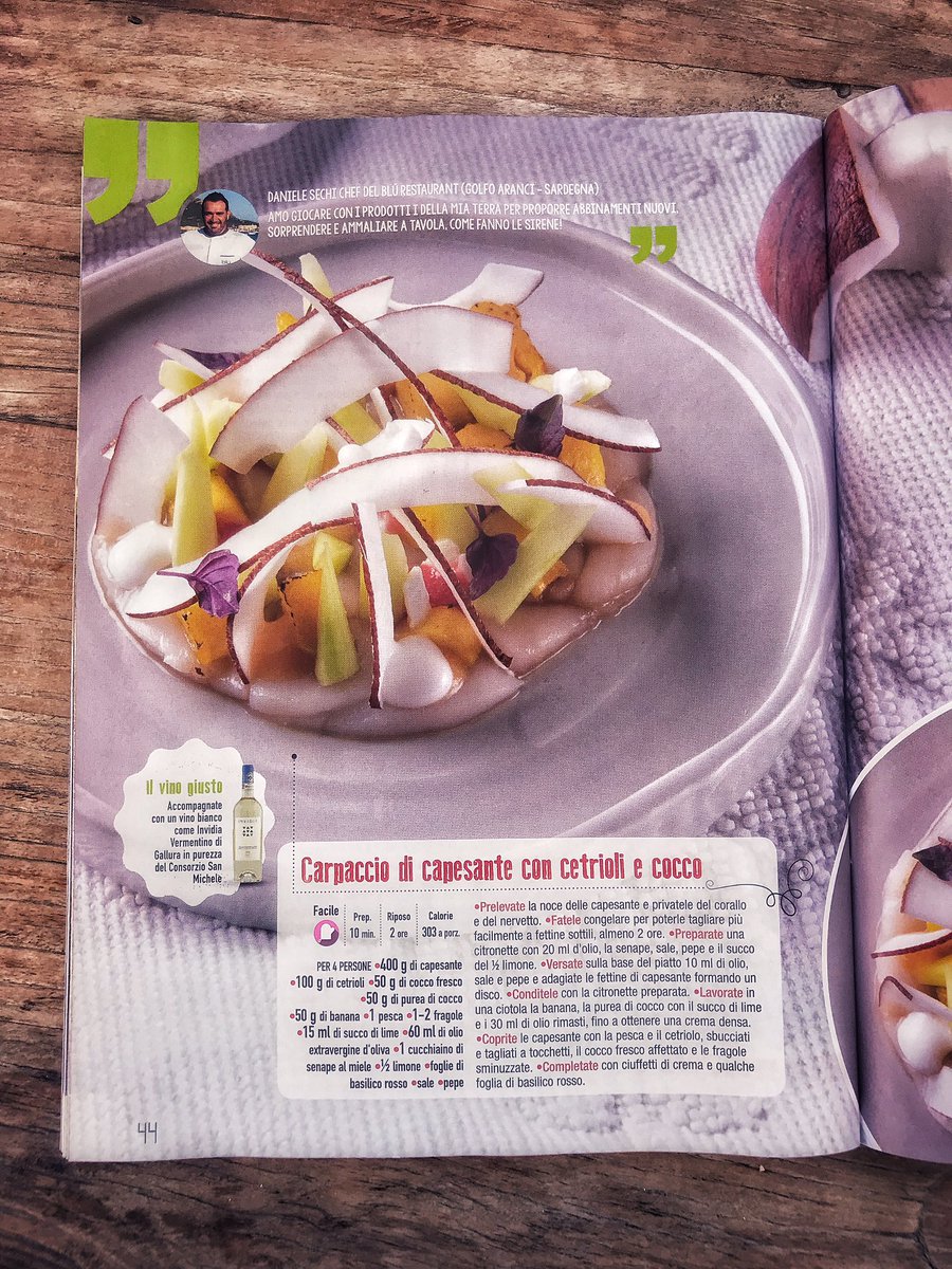 BluRestaurantIT's tweet photo. Thanks to the #editorial staff of Italian Magazine "Ci Piace Cucinare" for this #interview with Chef Daniele Sechi. You can now bring home the #recipes of the Blu Restaurant 😉😋 https://t.co/IyUYpO05Fi