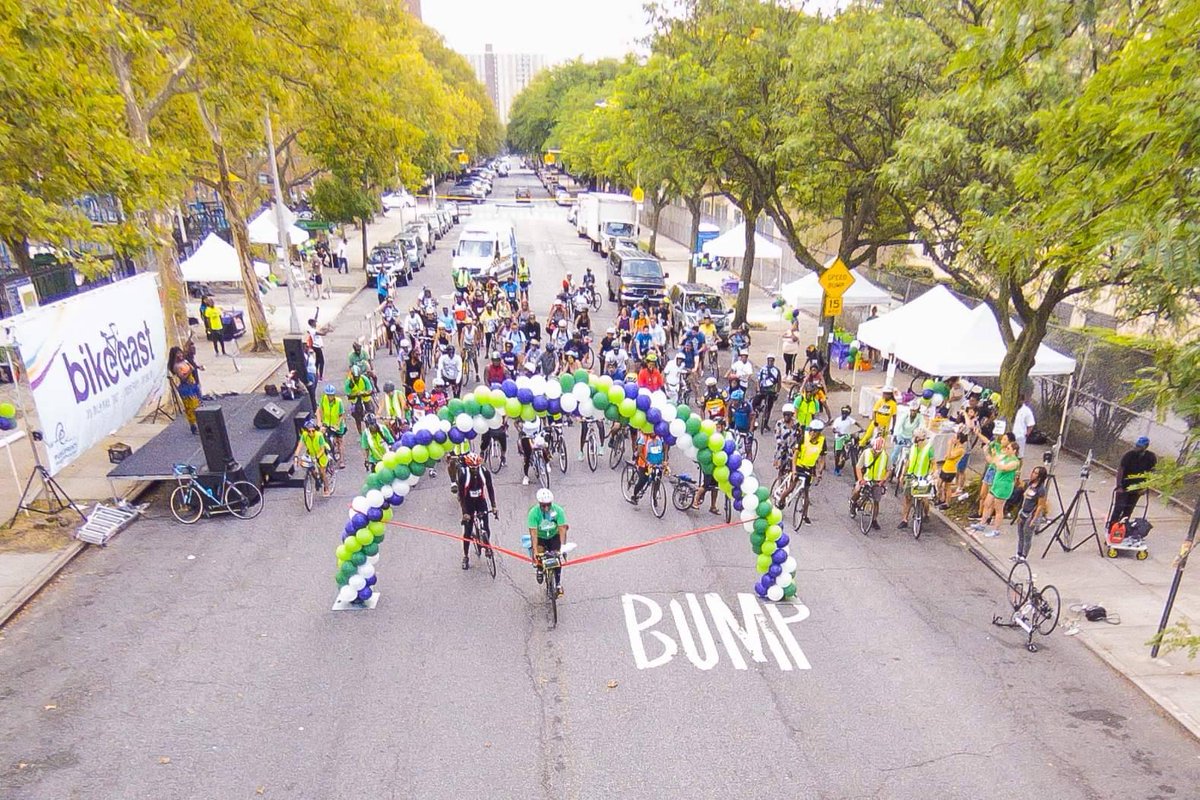 BrownBikeGirl's tweet photo. That's me breaking the tape on #BikeEast2019. Plus 94 other riders, our wonderful support volunteers, and some neighbors sprinkled in!
This is community. Thanks to @purelements for trusting me to coordinate once again!
#thebrownbikegirl #purelements #bikenyc #bikelife https://t.co/i2wWoDgUEZ