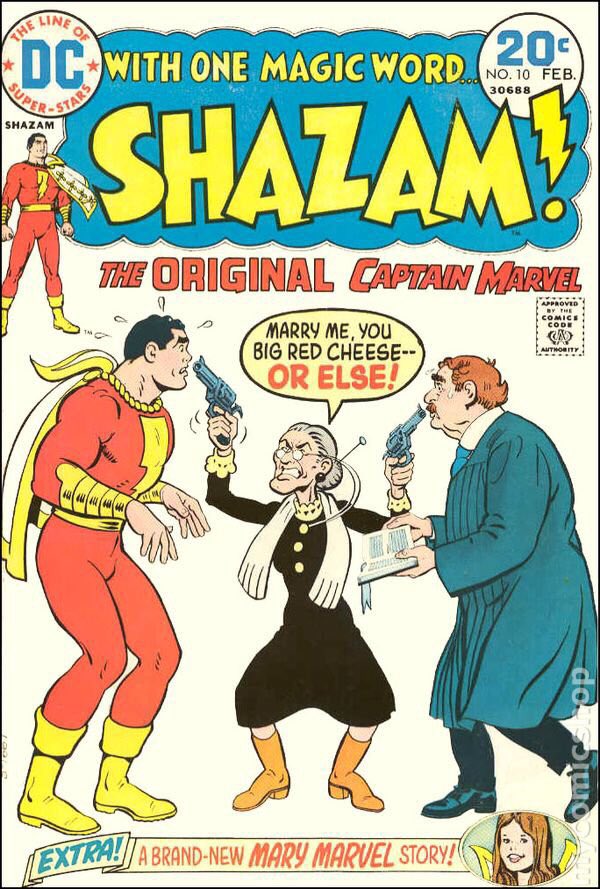 AxalonPrimus's tweet photo. DC should go back to using their old titles for #Shazam when it comes to the #CaptainMarvel name. #TheRealCaptainMarvel. Also, silly Silver Age cover is silly. https://t.co/lk26M4Y0nq