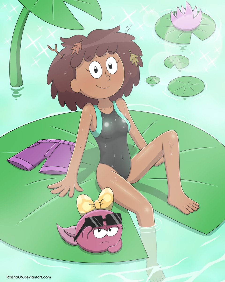 A bit late to the #Amphibia party, but have some swimsuit Anne Another Amph...