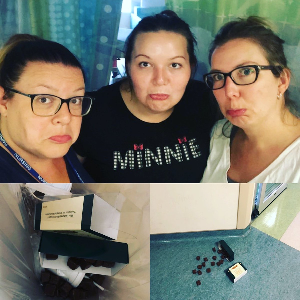 RheoThompson's tweet photo. Today we are sharing a sad #RheoFace - when Jessica brought out her box of Mint Smoothies® to share with her co-workers they tragically dropped and spilled everywhere! Not too worry Jessica, something tells me there are more smoothies in your near future.
#sosad #chocolatefail https://t.co/R1Z6a6zC5G