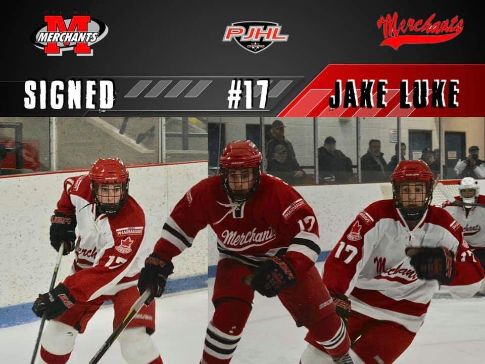 NorwichJrC's tweet photo. The Merchanta are please to announce the signing of forward Jake Luke for the 2019-20 season! https://t.co/noscsANp12