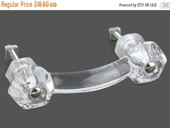 Eclecticcabinetknobs On Twitter On Sale 2 Crystal Clear Glass