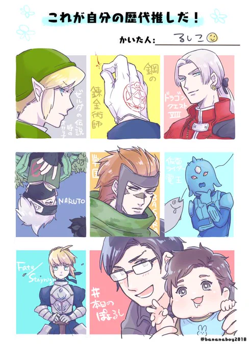 テンプレ使わせていただきました!久しぶりに版権描いたなあ☺️

#これが自分の歴代推しだ 