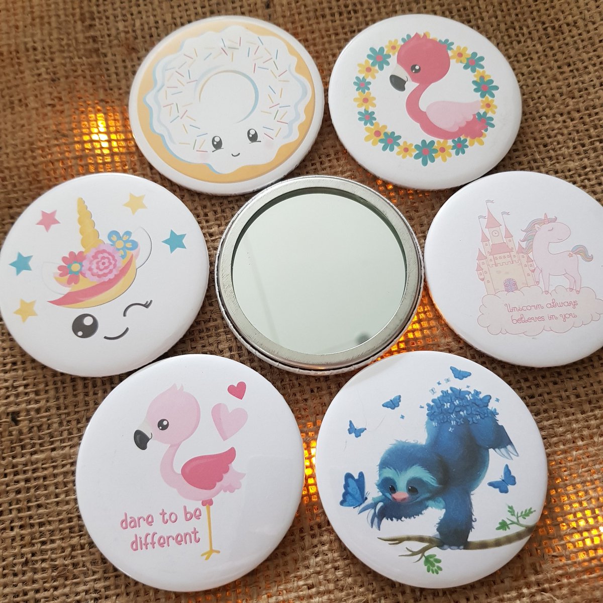 PandoraCuts's tweet photo. These cute little pocket mirrors have been a very popular #gifts for birthday #partyfavour bags!

Until the end of August, if you purchase at least 5 mirrors in my Etsy shop, you will automatically receive a 20% discount!

https://t.co/4S0Q1goqzi
#crafthour #unicorn #flamingo https://t.co/2ctzllren6
