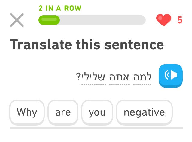 Check the thread, Duolingo. Check the thread.