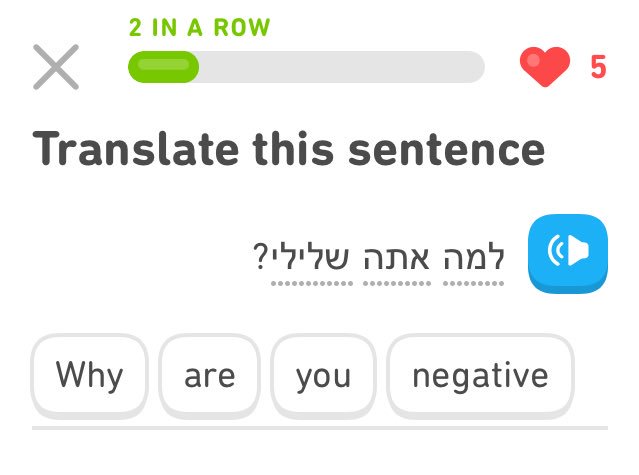 Check the thread, Duolingo. Check the thread.