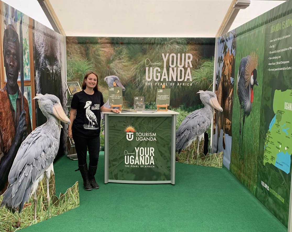 visitugandaUK's tweet photo. What a fantastic weekend Birdfair has been! We are already looking forward to next year and we hope our lucky winner enjoys their £300 voucher from Naturetrek Wildlife Holidays! #PearlofAfrica https://t.co/fXQuujkmC5