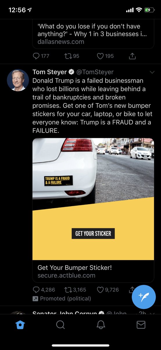 Dumb Starbucks guy mark 2 ad for “trump is a fraud stickers”