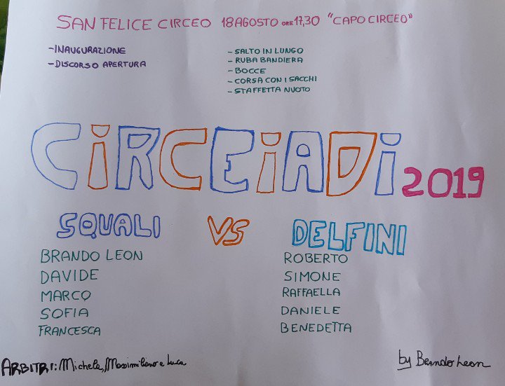 MCesali's tweet photo. Grande successo della prima edizione delle #Circeiadi 2019 organizzate da #BrandoLeon. #bambini #lecosesemplici
#notablet #nosmartphone #nointernet #soloSabbiaeAcqua https://t.co/2hZXoVpogi