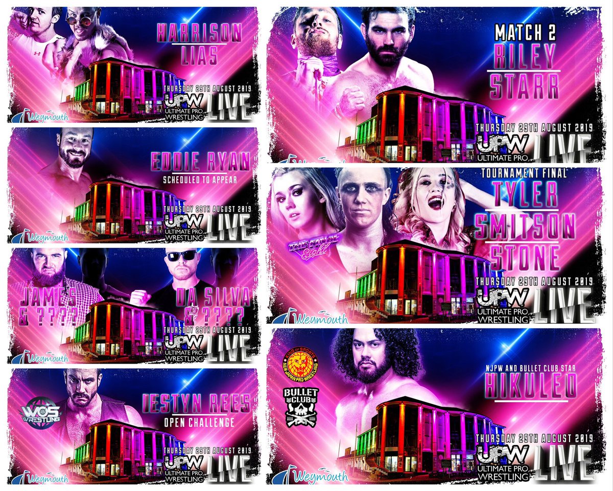 JollyTheBear's tweet photo. Not long now until @UPW_UK presents their next show at the #OceanRoom #Weymouth for what will be an incredible night of wrestling @TheProductDS @Hiku_Leo @b_tylr @DickRileyPro @TheRobLias @realenglishlion @TheJoshua_James @Iestyn_Rees 
🗓 Thur 29th Aug
🎟 https://t.co/tqAQIXE2su https://t.co/LjyO6p5jGE