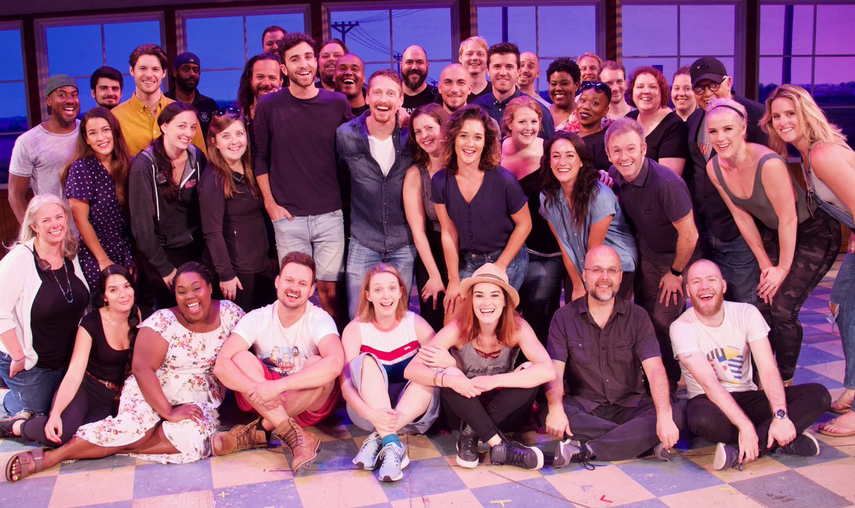 CteenDryer's tweet photo. Last one today with this company. The first is all of us now. The second is the OG’s. The last is our incredible band who always perform with heart and soul. Grateful to work in an industry with such heart, support and talent. Love you guys. ♥️ @WaitressMusical @WaitressTour https://t.co/KGOlWUXO5N