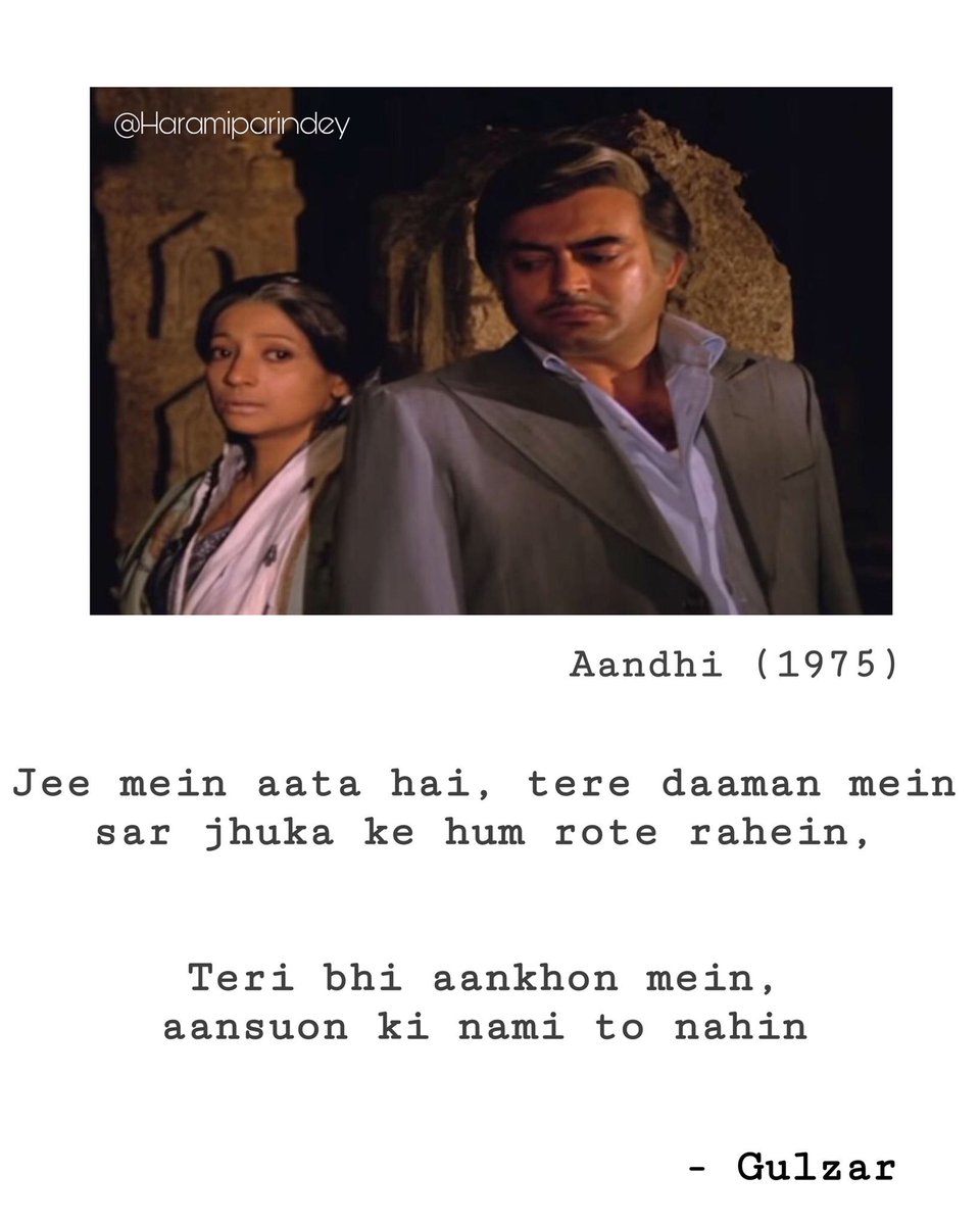 HaramiParindey's tweet photo. Happy Birthday, Gulzar sahab. His words have always been with me. Sharing a few of my favourites. https://t.co/hffA1PvgvX