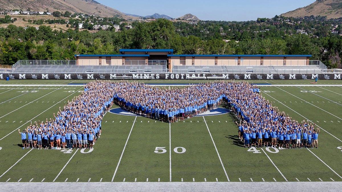 MinesAthletics's tweet photo. Welcome to Mines, Class of 2023! #HelluvaEngineer⚒️ https://t.co/4MyPKASxxA