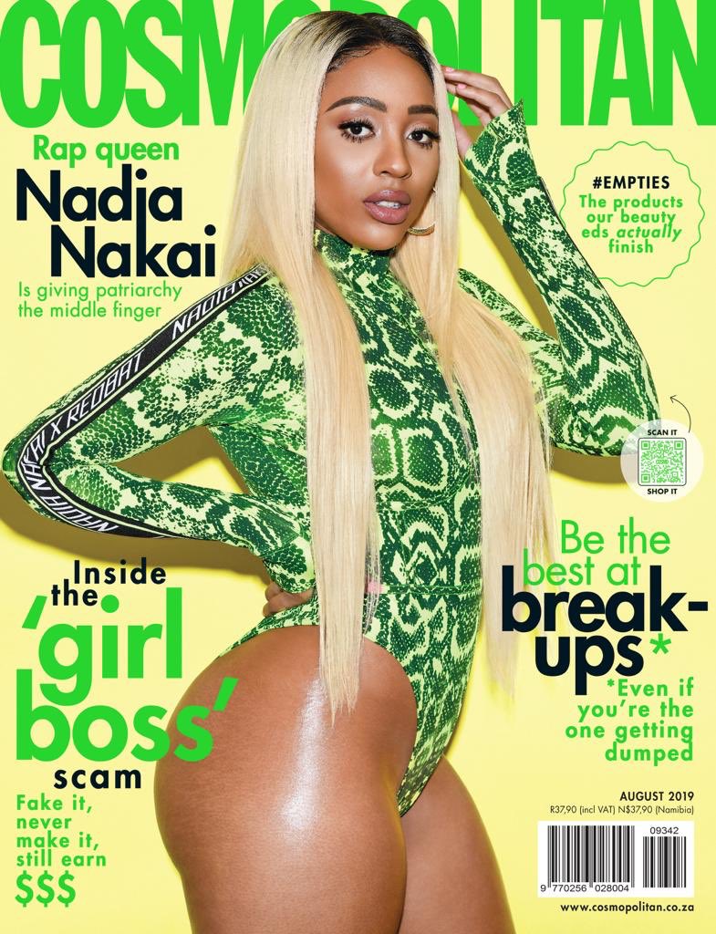 Nadia_nakai's tweet photo. Wearing my own collection on the cover of @CosmopolitanSA makes it mean sooooo much more! I’m so happy! 🤗 AND they didn’t airbrush my stretch marks! 😍😍😍😍 #TheFierceIssue #CosmoXnadianakai #NadiaNakaiXredbat https://t.co/i6JUDcLIQX