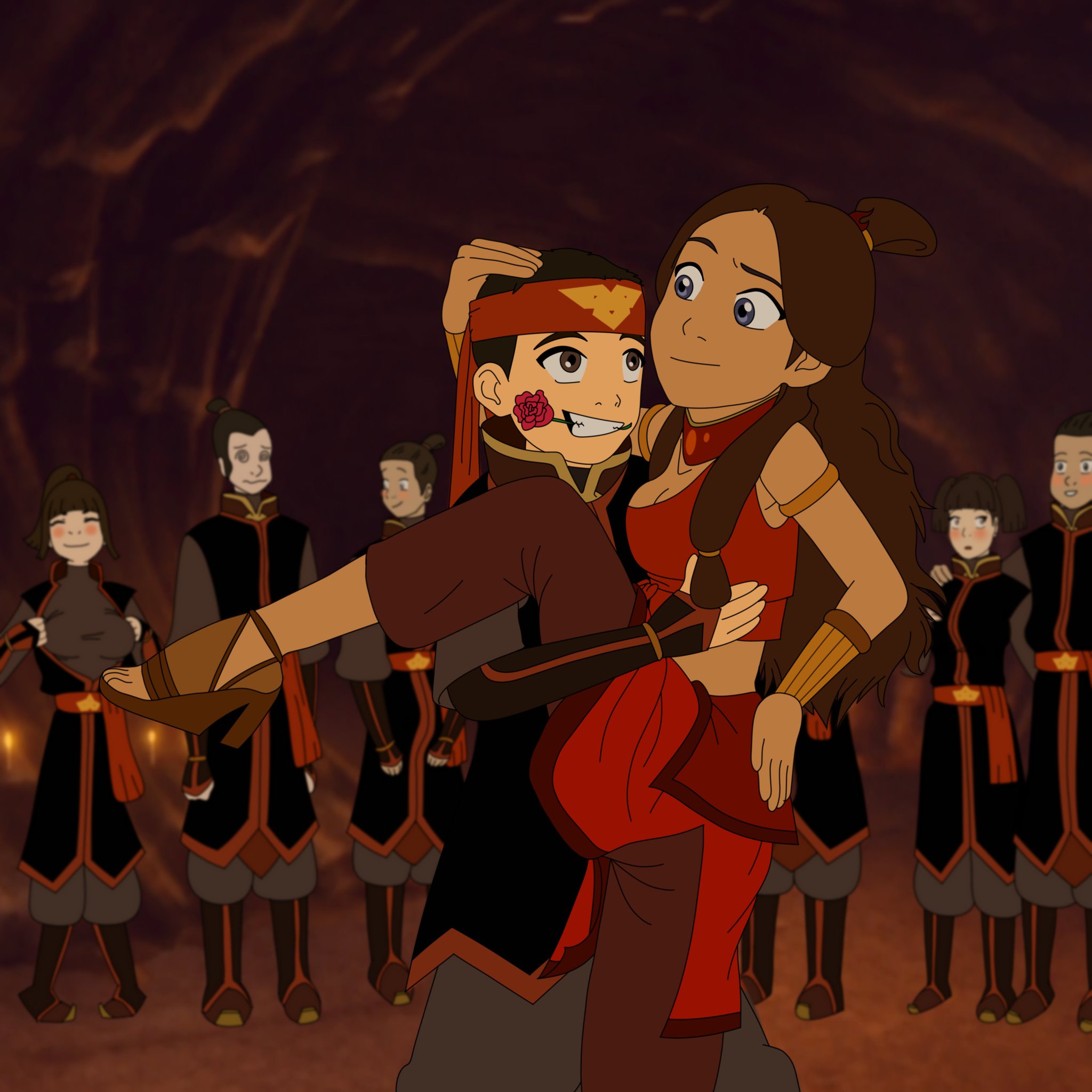 “Some Tango Lesson #metalslayer #My_art #MyArt #Avavtar #Aang #Katara” .