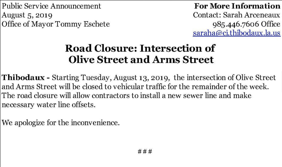 Public Service Announcement