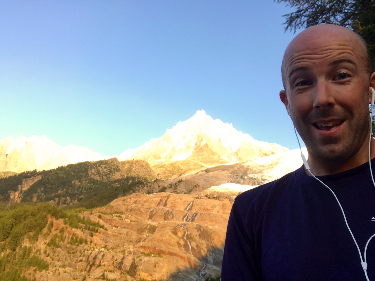 After listening to #bbccricket while #paragliding beneath Mt Blanc on Day 3 and visiting Lord’s yesterday for Day 4 I’m now back in #chamonix out for a run and still listening! Can we take the last 5 wickets?! <a href="/bbctms/">Test Match Special</a> @Aggerscricket <a href="/MichaelVaughan/">Michael Vaughan</a>