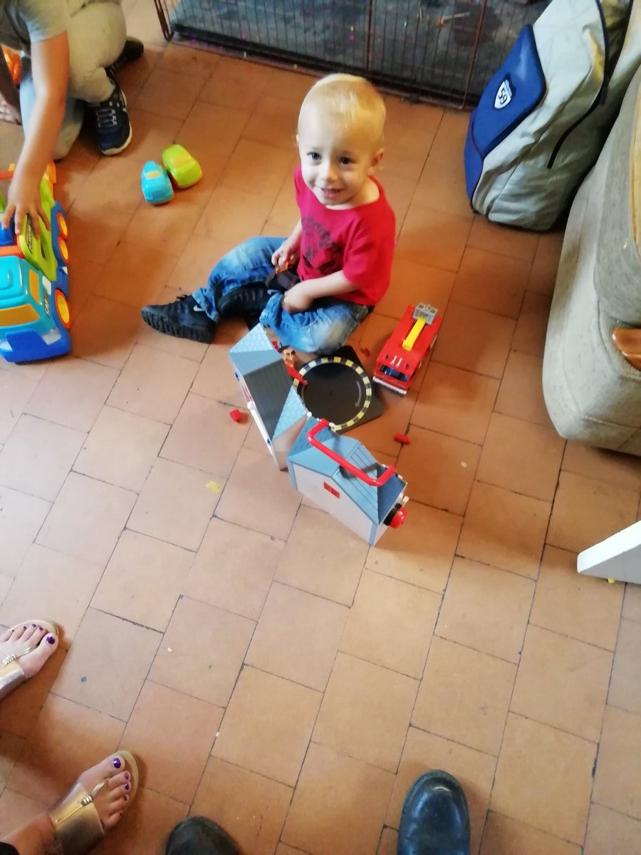 ShaunRees9's tweet photo. Happy birthday to my little firefighter ossie , 2 today, how the time has flown by!!! Even managed to call back at the birthday party on the way back from a shout, made his day!! A massive thank you to my wife and best friend @HollieM48578399 for bringing him into the world 😘🚒 https://t.co/5uBJoqHBoE