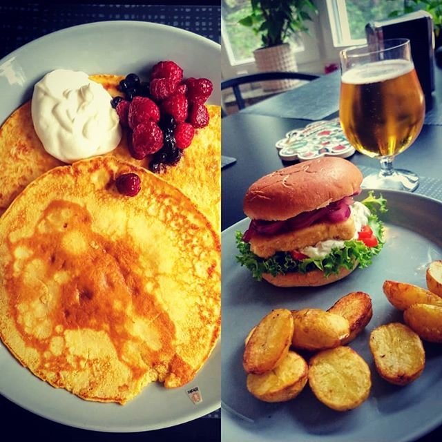 dazziz's tweet photo. Good day in the kitchen today! Oat and carrot pancakes and feta cheese burger! #pancakes #burger https://t.co/6iGckMmien https://t.co/QR00AtPpK4