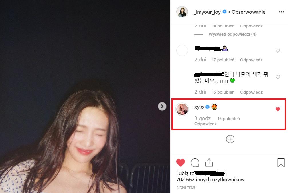 Xylø followed Joy's acc, liked and commented some photos