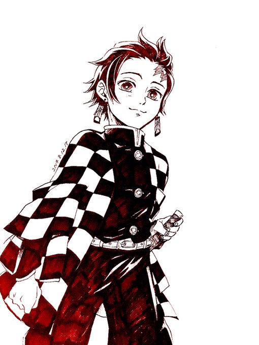 こなつ50さんがTwitterに投稿した竈門炭治郎(鬼滅の刃)のイラスト。