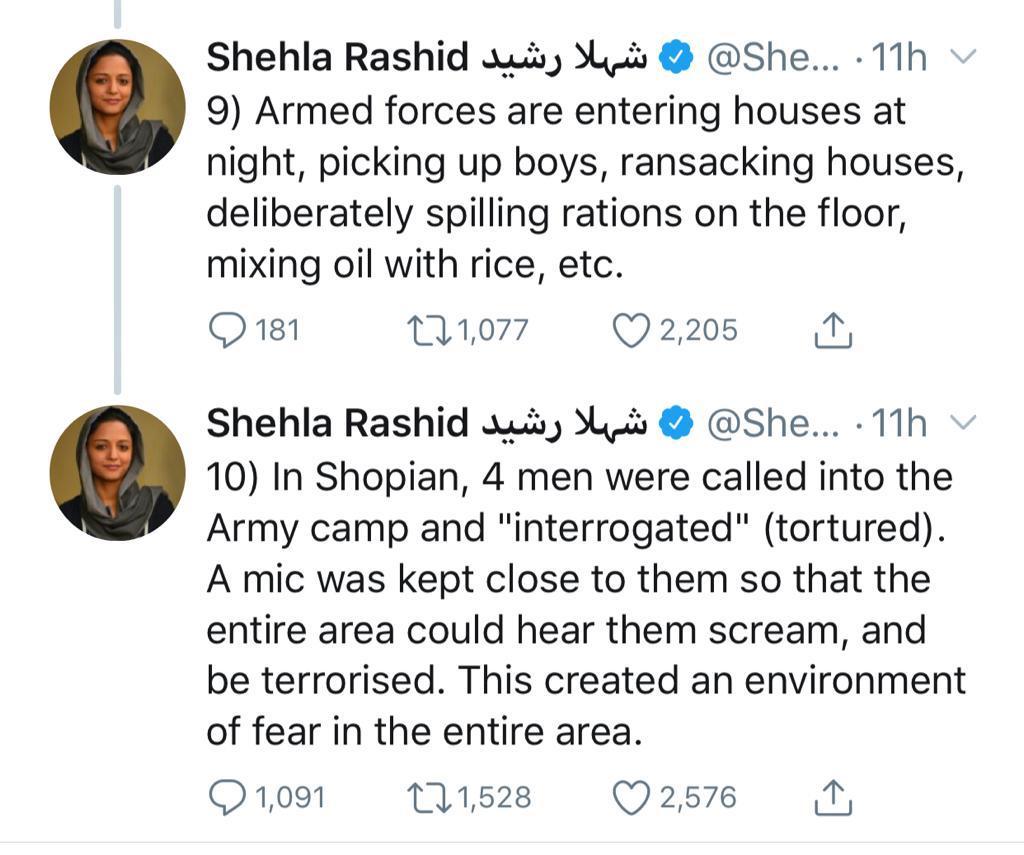 Shehla Rashid Tweets to Sedition Case