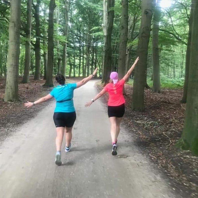 I believe I can fly 🎶🎵🎶
Zaterdag in duo 27km afwisselend hardlopen/fietsen, met onderweg diverse stops met klein hapje &amp; drankje. Veel gezelligheid met diverse <a href="/loopmaatjes/">Loopmaatjes</a>