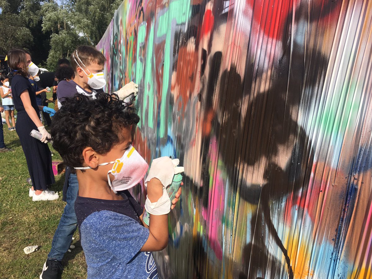 Trying something new at The Great Fete at Ally Pally yesterday! What have you done this weekend? #StreetArt #graffitiart