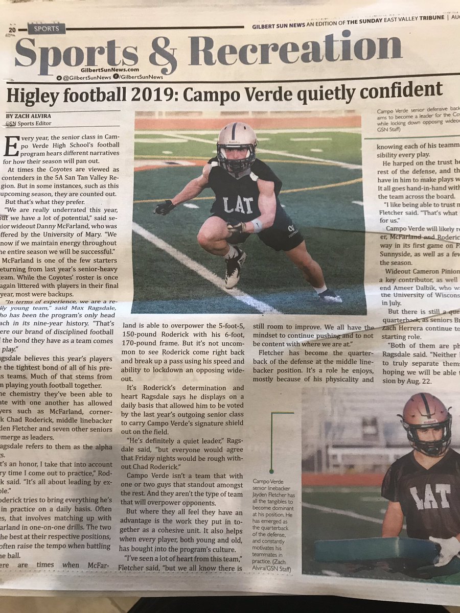 Thank you <a href="/ZachAlvira/">Zach Alvira</a> for the article in <a href="/GilbertSunNews/">Gilbert Sun News</a> on #CampoVerdeFootball #WeAreReady @dannymcfarls13 <a href="/jetdog82/">Jayden .S. Fletcher</a> <a href="/go_di390/">Diego Valles</a> <a href="/Theonlycammy1/">Cameron</a> <a href="/chadroderick1/">chad roderick</a> <a href="/CoachPerrone/">Coach Perrone (My Recruits)</a> <a href="/gridironarizona/">Gridiron Arizona</a> <a href="/CodyTCameron/">Cody Cameron</a> @zachary7herrera <a href="/Bryan_Rivass/">bryan</a> <a href="/joegbarness/">Bucky Barnes 🖤</a> <a href="/Ry1Nolan/">Jackson Ryan</a> <a href="/RyanHutchens21/">Hutch</a>