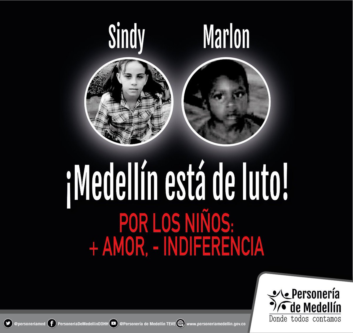 personeriamed's tweet photo. #MedellínDeLuto ¿Qué futuro nos espera como sociedad, cuando los titulares de prensa hablan de menores de edad asesinados? Que panorama tan triste y desolador el que nos encontramos cuando los niños son maltratados y la violencia infantil va en aumento. #DondeTodosContamos https://t.co/zAT76oGnat