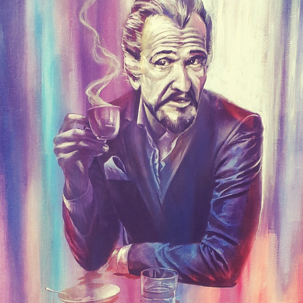 Delgado Blend. In progress portrait. #rogerdelgado #classicdoctorwho #coffeeshop