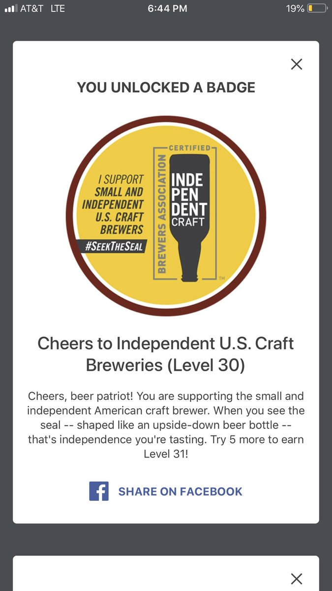 RVABrew's tweet photo. Hit Level 30 for #CraftBeer @untappd last night. https://t.co/vucmxB0xfU
