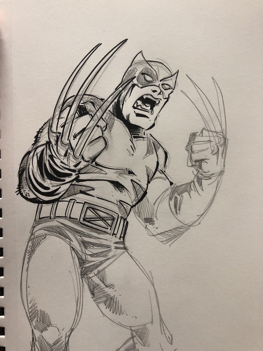 realhartman's tweet image. Wolverine. Progression.#butchhartmandraws