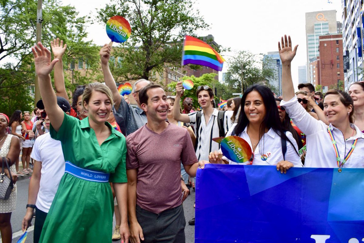 melaniejoly's tweet photo. In #MTL, everyone should feel free to be who they are and love who they love. Pride celebrations are a significant part of the ongoing path to full equality for #LGBTQ2🏳️‍🌈 Canadians. Happy @FierteMTLPride! 🇨🇦 https://t.co/t3xjFrL5FF