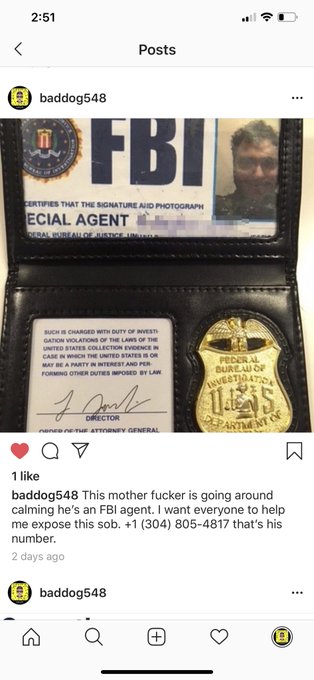 Let&rsquo;s make this D bag famous! He&rsquo;s going around saying he&rsquo;s an FBI agent. He&rsquo;s obviously not an FBI agent<a href="/tag/newprofilepic"class="tags"><span>#newprofilepic</span></a>