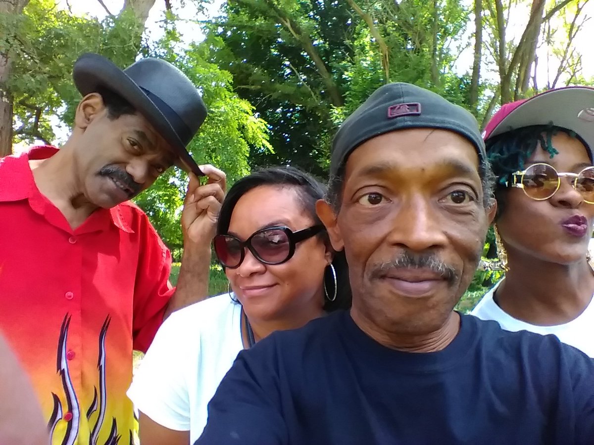 UptownKev30's tweet photo. Clownin around with the super friends after we played at the neighborhood Urban Tea House last Saturday. #community #ladybeatz #dborum #kevdetroit https://t.co/vD7fgc5mqa